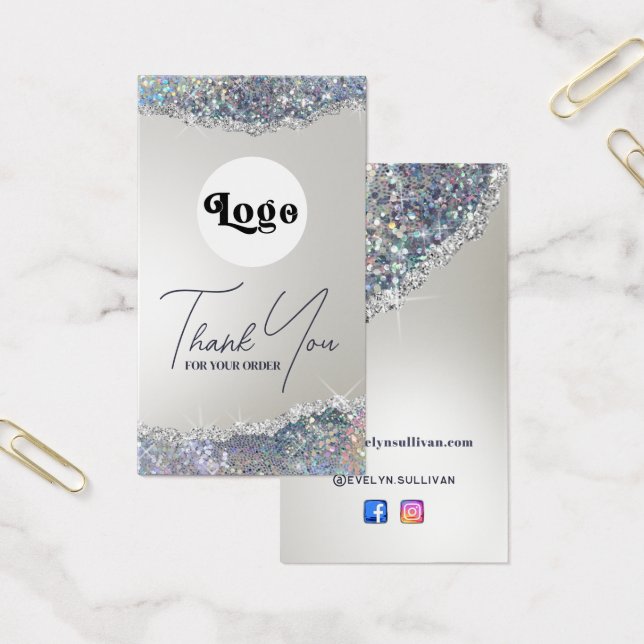 Purpurina plateado falso iridiscente Relieve metal (Oficina)