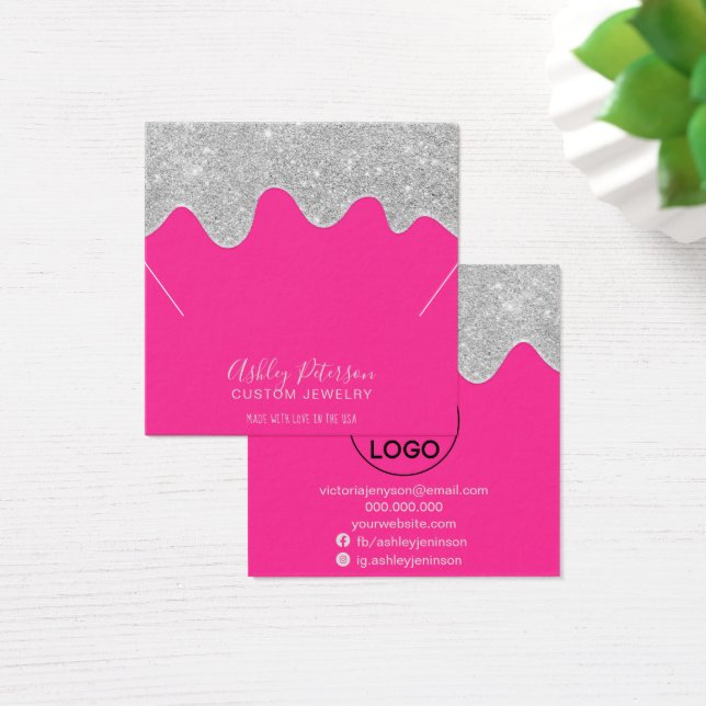 Purpurina plateado gotea una pantalla de collar de (Escritorio)