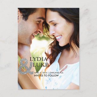 Purpurina plateado Guardar la postal del anuncio d