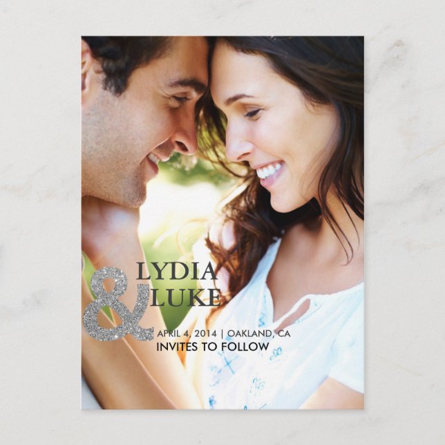 Purpurina plateado Guardar la postal del anuncio d (Anverso)