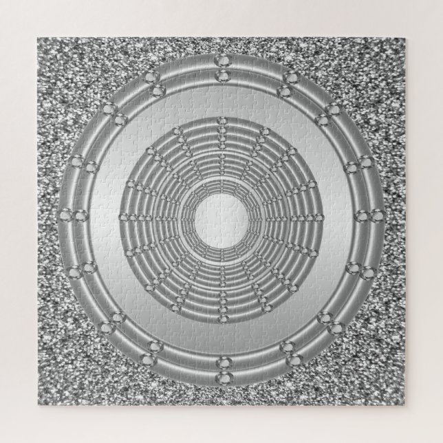 Purpurina plateado rompecabezas (Vertical)