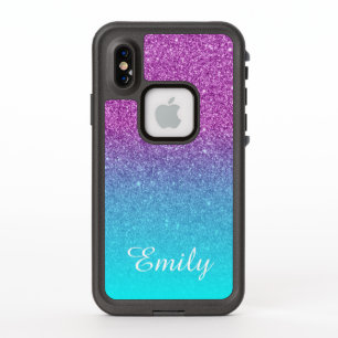 Purpurina púrpura Aqua Ombre personalizado