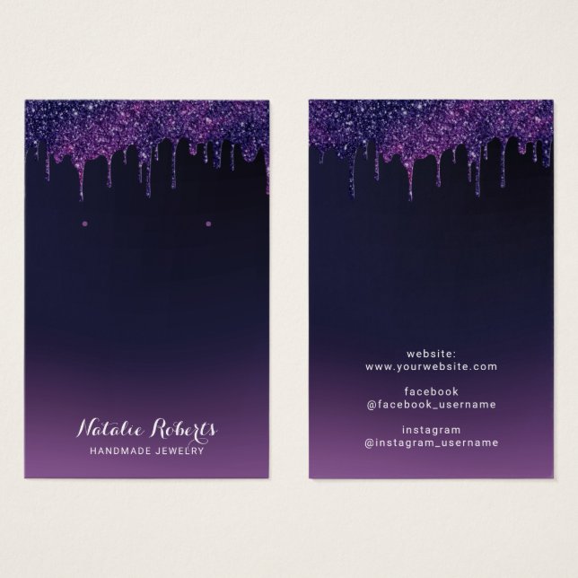 Purpurina púrpura mágico desliza la pantalla de je (Anverso y reverso)