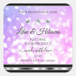 Purpurina púrpura rosado Shimmery Etiquetas de pro