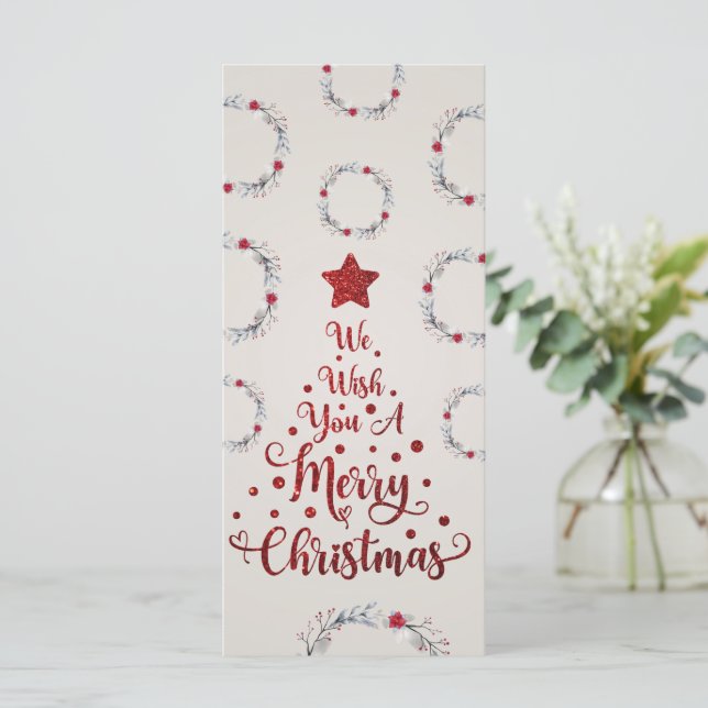 Purpurina Red Te Deseamos Feliz Navidad (Anverso de pie)