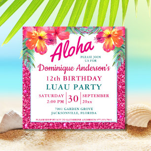 Purpurina rosa Aloha Luau, Plaza Tropical Versión