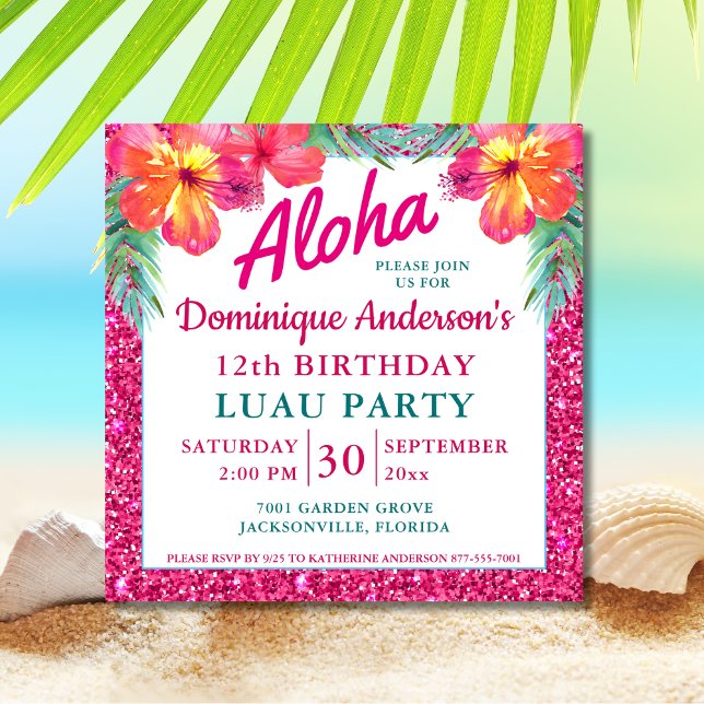 Purpurina rosa Aloha Luau, Plaza Tropical Versión  (Subido por el creador)