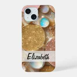 Purpurina rosa, azul, dorado y plateado pastel