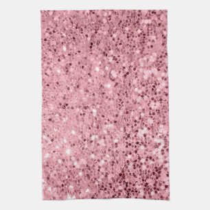 Purpurina Rosa de oro con toalla de cocina persona