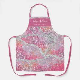 Purpurina rosa delantal profesional de belleza