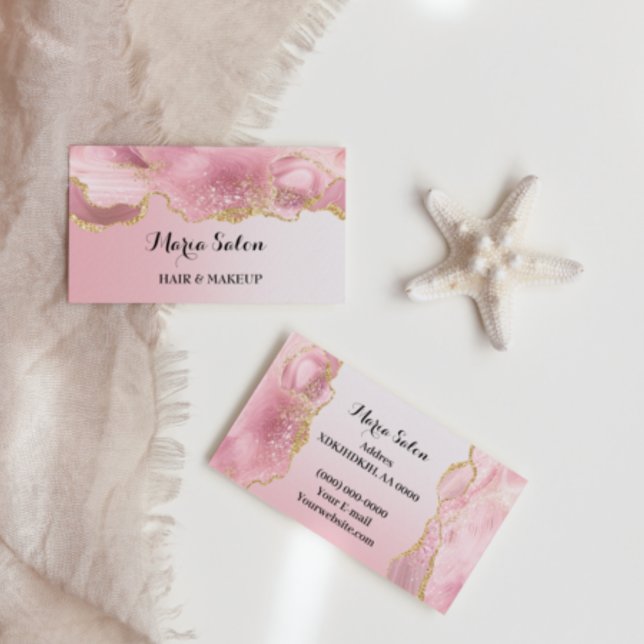 Purpurina rosa oro tarjeta de visita (Subido por el creador)