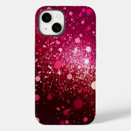 Purpurina rosa rojo borgoñona iPhone Mate Funda du
