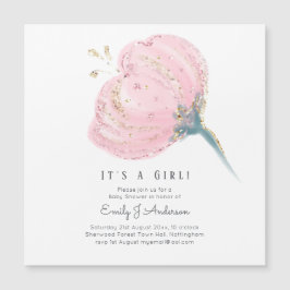 Purpurina Rosa Rosa Moderno Es Un Baby Shower Chic