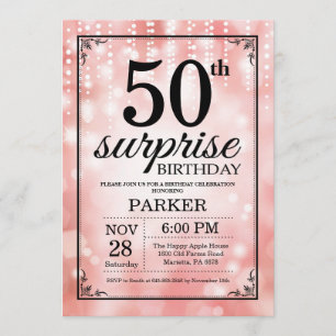 Purpurina rosado de la invitación de cumpleaños nú