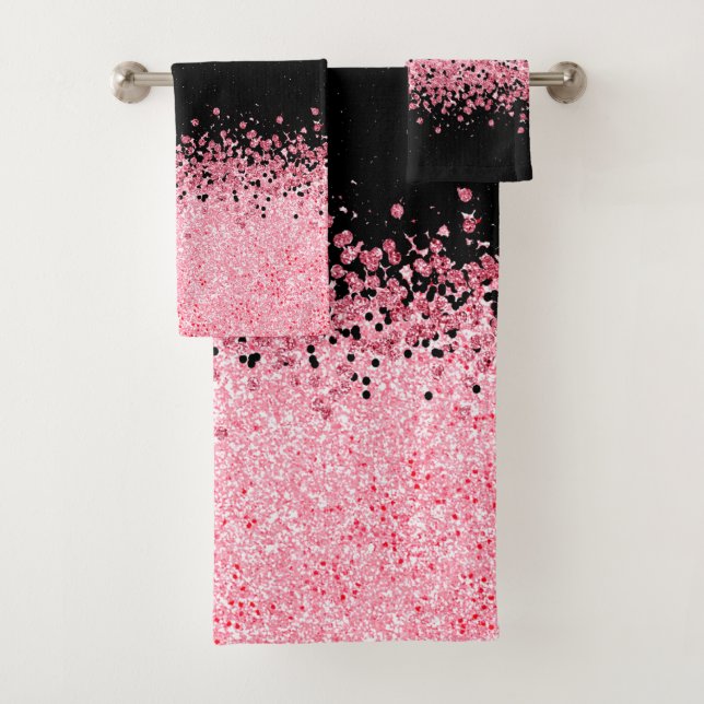 Purpurina rosado en negro (In situ)