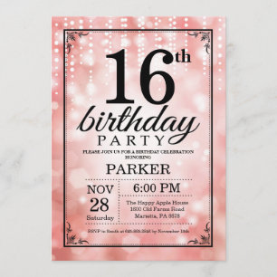 Purpurina rosado invitación al cumpleaños número 1