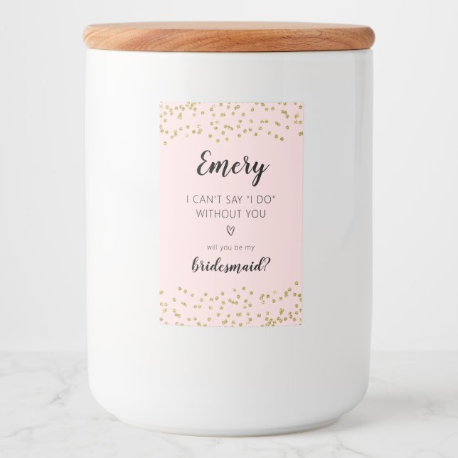 Purpurina, será mi pegatina de dama de honor. (Anverso)