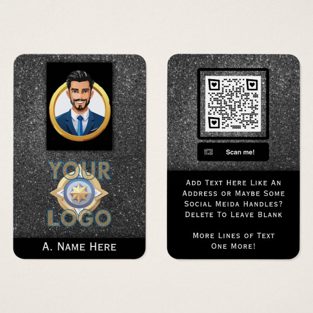 Purpurina Silver Private Security IT Professional (Anverso y reverso)