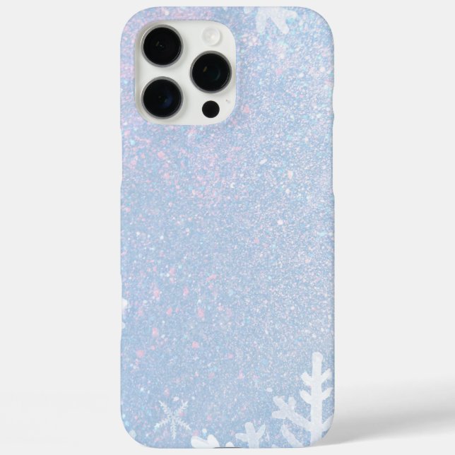 Purpurina Snowflake Winter iPhone 16 pro funda max (Reverso )