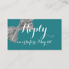 Purpurina Sparkle Bow tarjetas RSVP