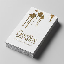 Purpurina Spots Cosmetólogo Tarjeta blanca simple