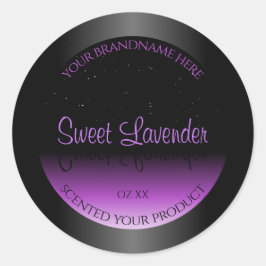 Purpurina suave de las etiquetas de productos lujo