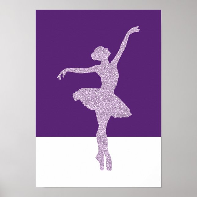 Purpurina ultravioleta bailarina poster de arte mo (Frente)