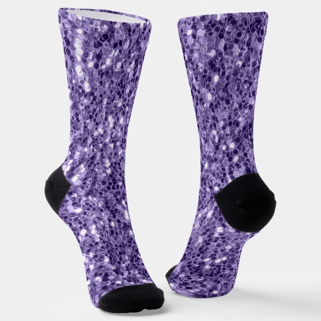 Purpurina ultravioleta morado chispas calcetines (Angular)
