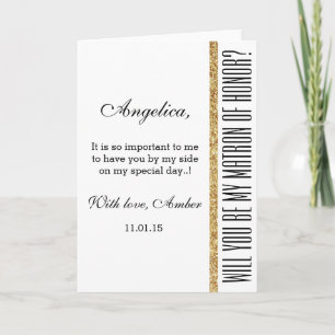 Purpurina usted será mi matrona de la invitación