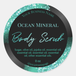 Purpurina Verde azulado bonito Etiquetas de mancha