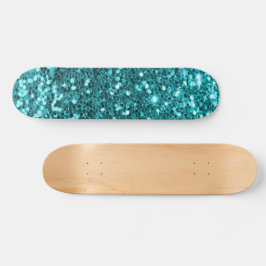 Purpurina verde azulado Skateboard