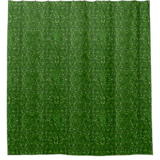 Purpurina verde falso cortina de ducha