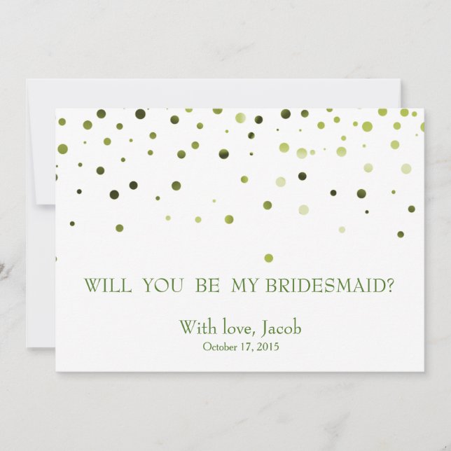 Purpurina Verde Serás Mi Invitación De La Novia (Anverso)