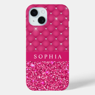 Purpurina y Funda personalizado de diamantes de co