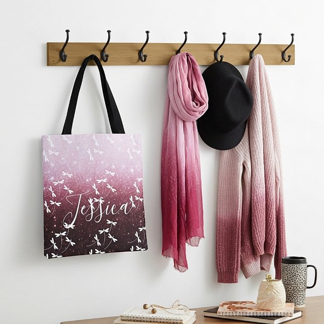 Purpurina y libélulas personalizadas en la bolsa (Subido por el creador)