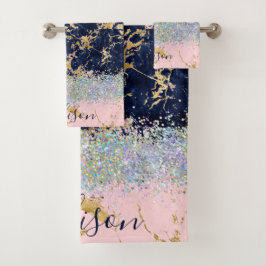 Purpurina y mármol personalizado