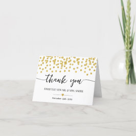 Purpurinas de oro de tarjetas de agradecimiento Bo