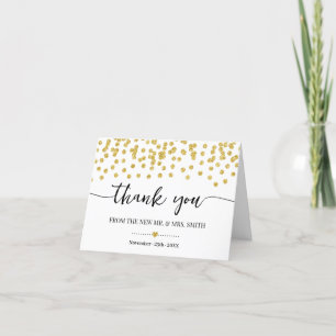 Purpurinas de oro de tarjetas de agradecimiento Bo