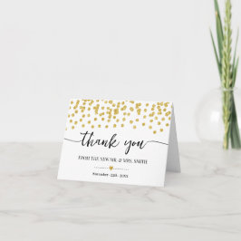 Purpurinas de oro de tarjetas de agradecimiento Bo