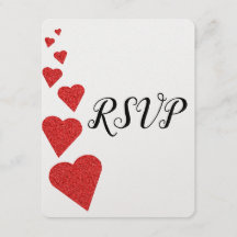 Purpurinas rojos Boda RSVP