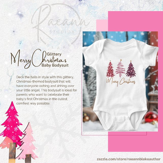 Purpurinoso Merry Christmas Baby Jersey Bodysuit (Subido por el creador)
