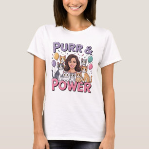 Purr & Power – Camiseta del Día de la Mujer para A