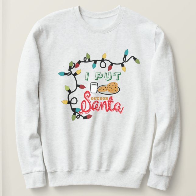 Puse algo para Santa Sudadera con capucha - Navida (Anverso del diseño)