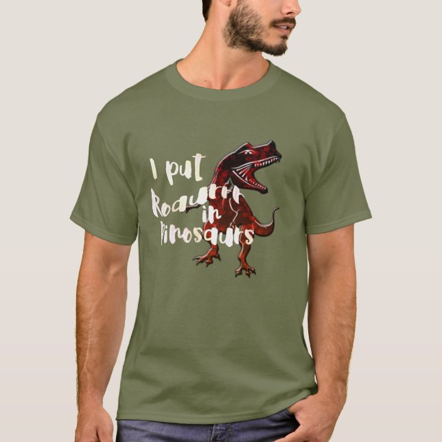 puse roaurr en el diseño de camisetas t-rex de din (Anverso)