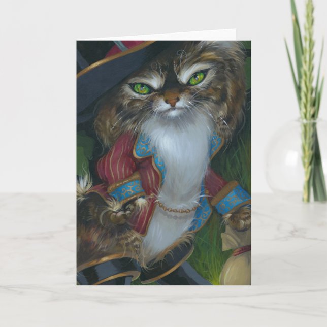 "Puss en tarjeta de felicitación de las botas" (Anverso)