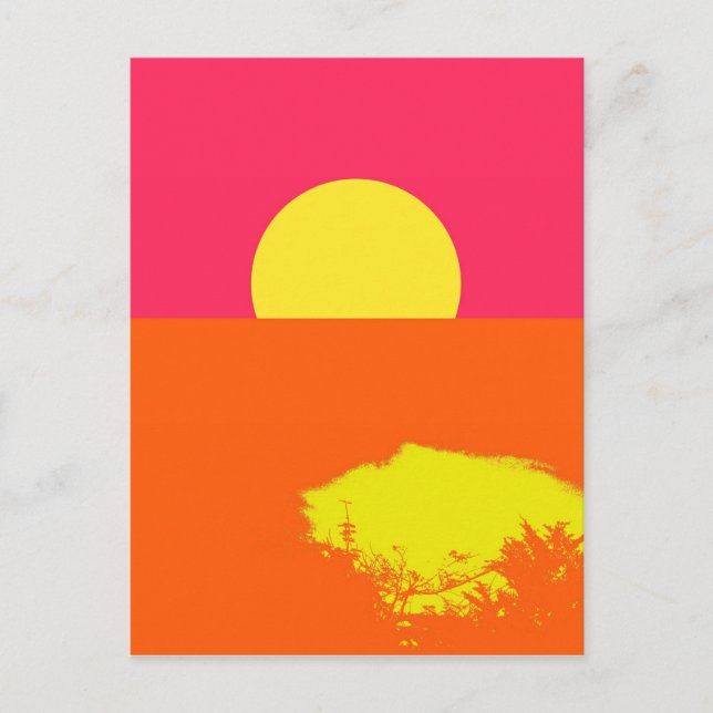 PUSTA DE SOL DE VERANO - Tarjetas postales de arte (Anverso)