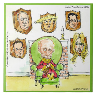 Putin On The Ritz con Trump Baldosa Cerámica Cómic