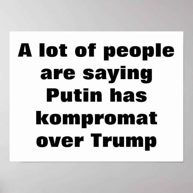 ¿Putin tiene kompromat sobre Trump? Póster (Frente)