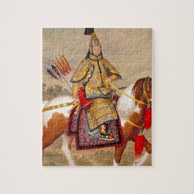 Puzzle 乾隆帝 del emperador de Qianlong de China en armadura (Vertical)