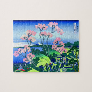 Puzzle 北 斎 Goten-Yama Hill Hokusai Cherry Blossom Bella A